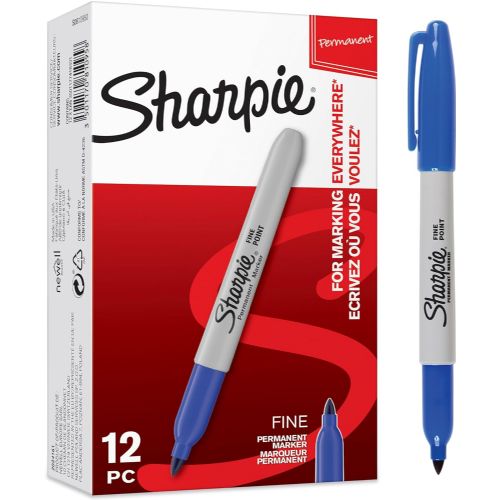 MARKER INDELEBILE 08 PUNTA FINE SHARPIE BLU